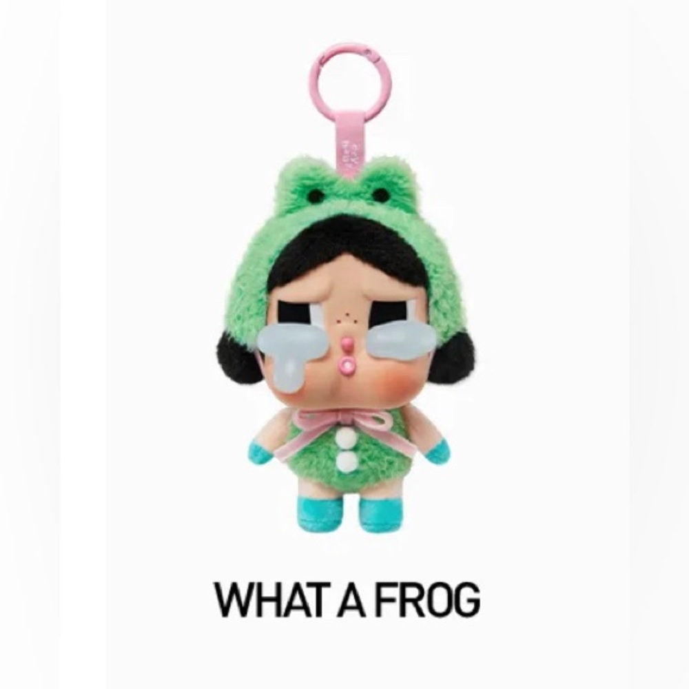 Pop Mart CRYBABY Crying Again Series-Vinyl Face Plush-what a Frog